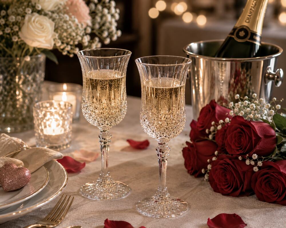 Godinger Dublin Crystal Wine Glasses Set of 2 6.5"